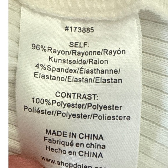 Anthropologie Dolan Sheer Puff Sleeve Ribbed Top Sweater Organza Ivory White‎ S - Picture 13 of 15